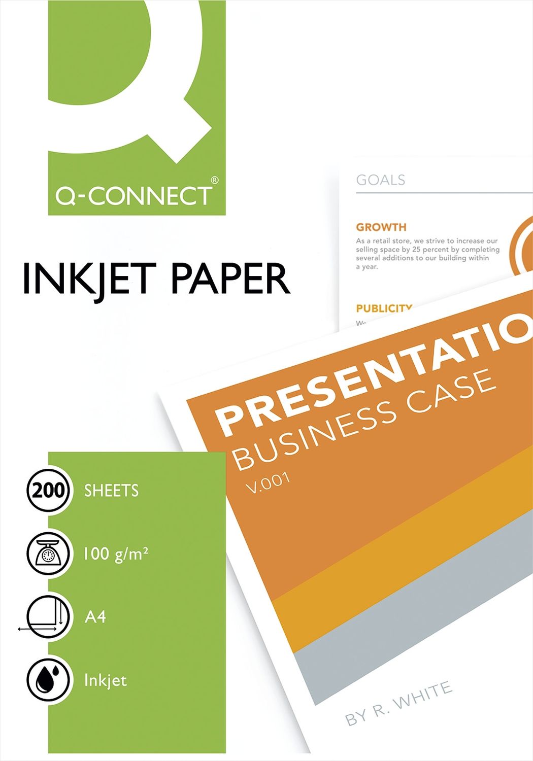 Fotopapier Inkjet Paper KF01553, DIN A4, 100 g/qm, weiß, seidenmatt, 200 Blatt für Inkjetdrucker