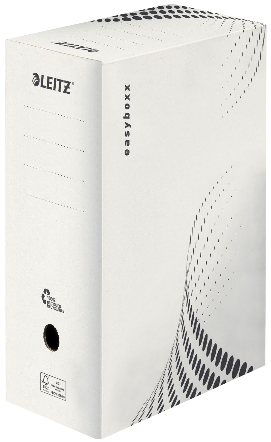 Archivschachtel easyboxx 6133-00-00 DIN A4, Rückenbreite 150 mm, mit Verschlusslasche, Wellpappe (RC), weiß