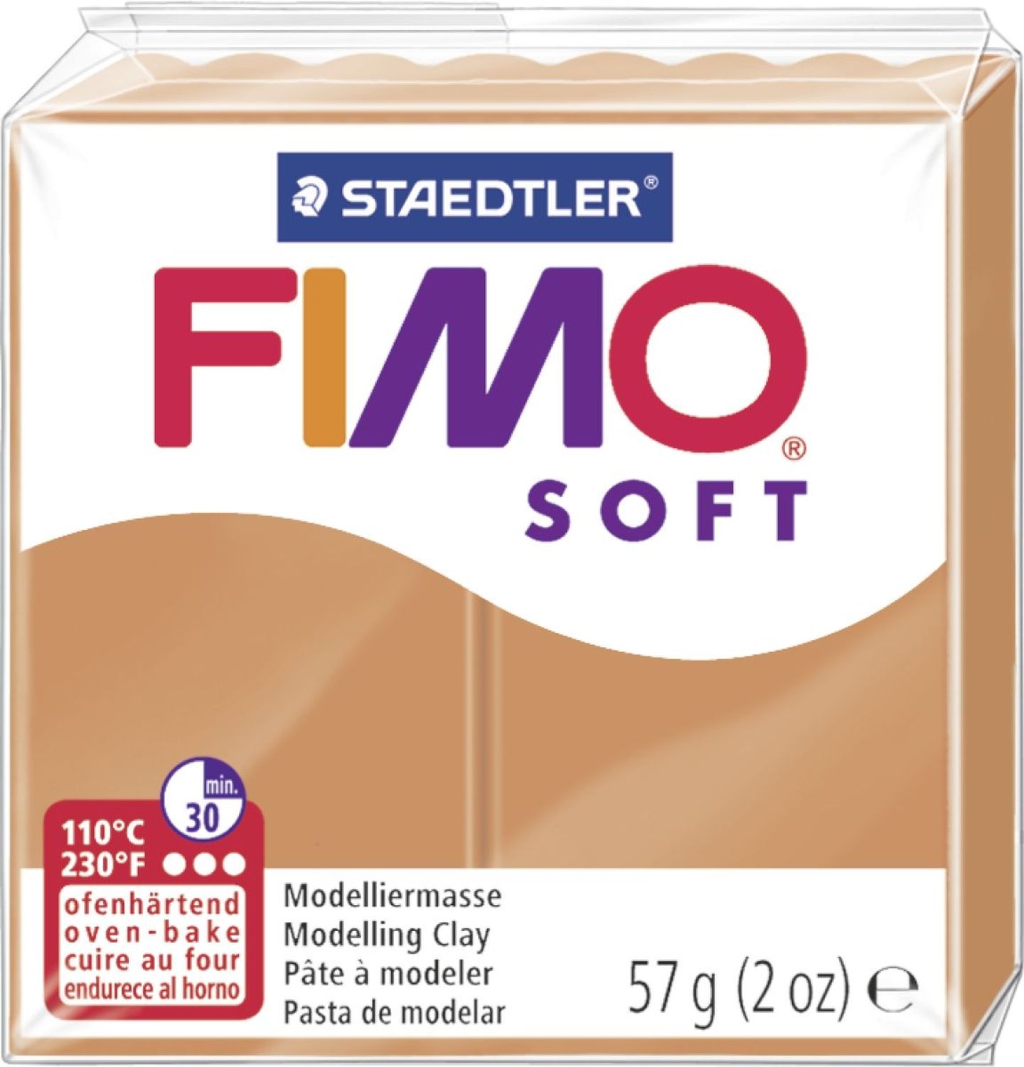Modelliermasse FIMO® soft - 57 g, cognac