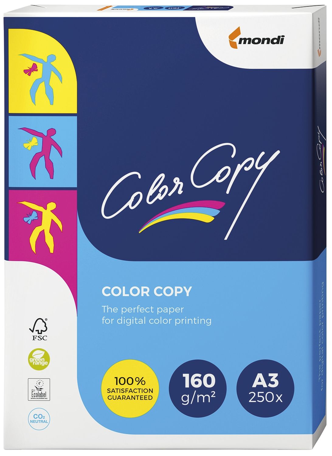 Kopierpapier Mondi ColorCopy® 2100005109, DIN A3, 160 g/qm, weiß, 500 Blatt