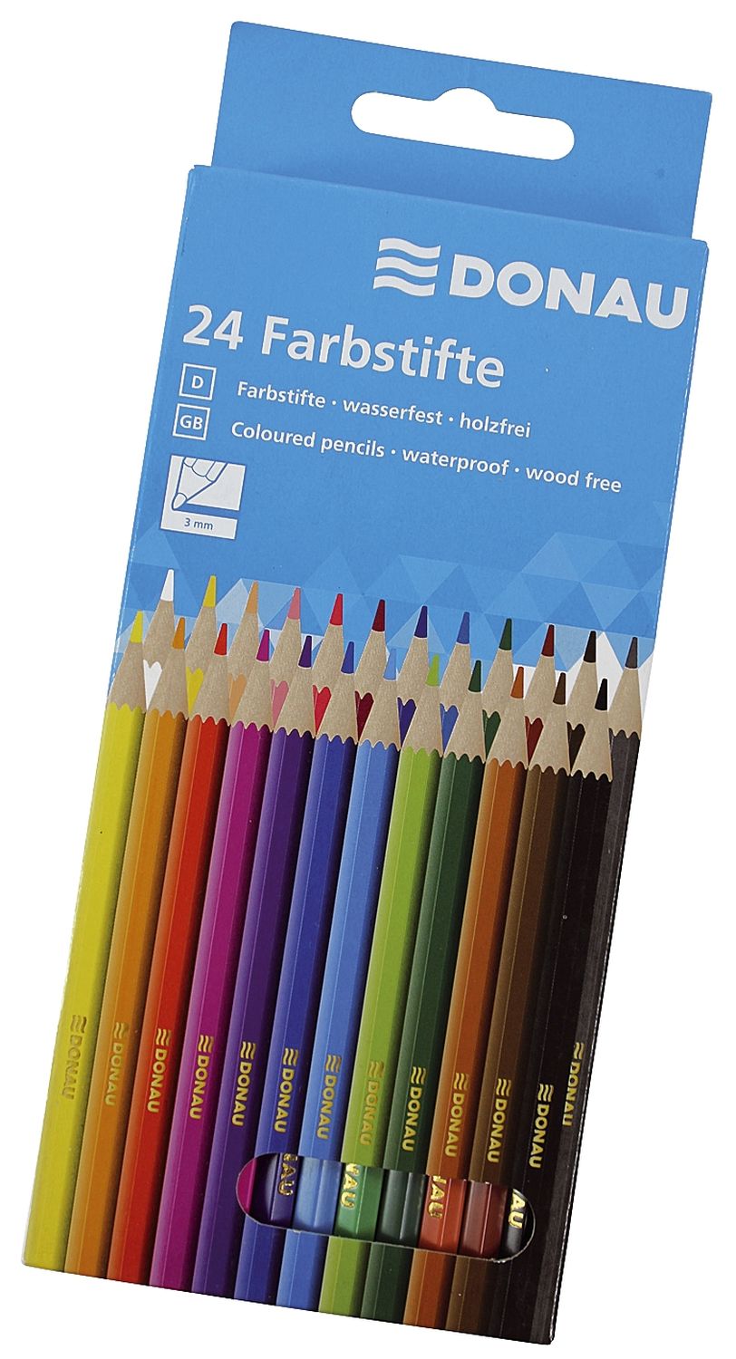 Farbstifte - 5 mm, 24 Farben, Kartonetui