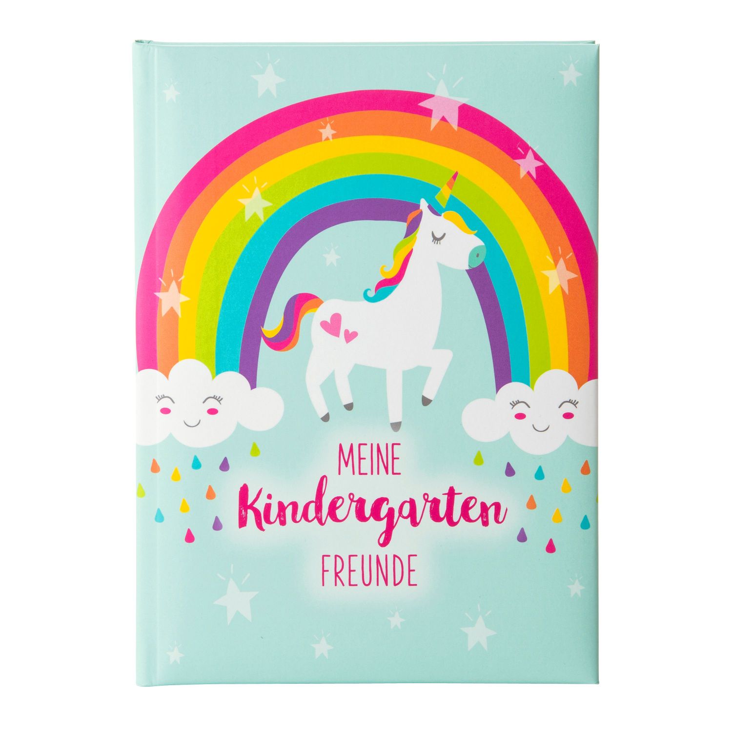 Freundebuch Kindergarten Glücklich - 88 illustrierte Seiten, A5