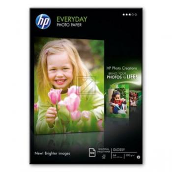 Fotopapier Everyday Q2610A, DIN A4, weiß, glänzend, 200 g/qm, 100 Blatt für Inkjetdrucker