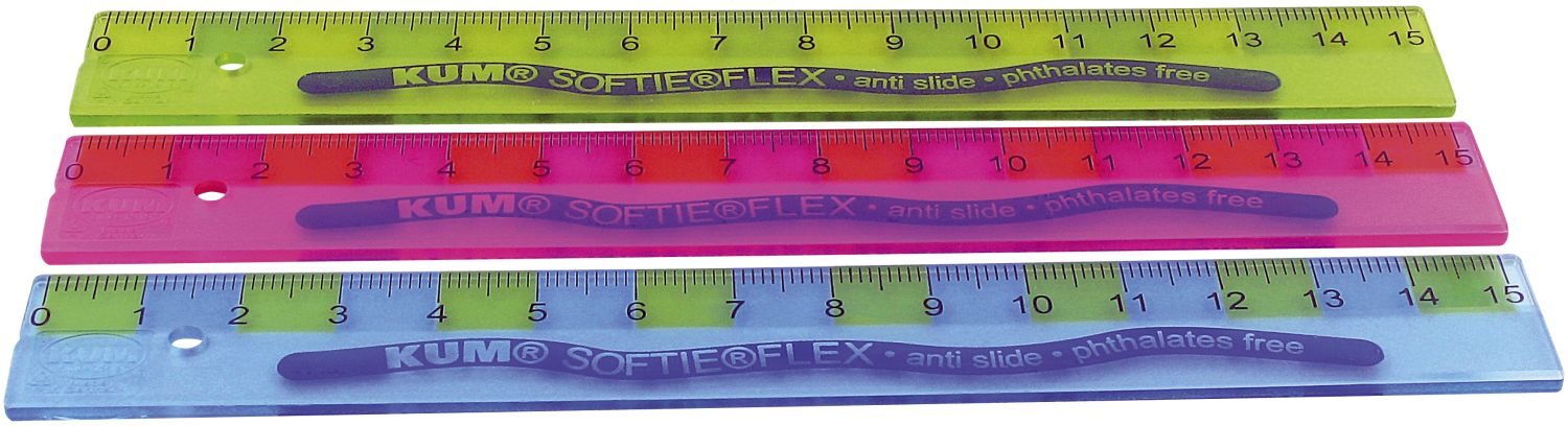 Lineal Kunststoff SOFTIE®FLEX - 15 cm, flexibel, sortiert