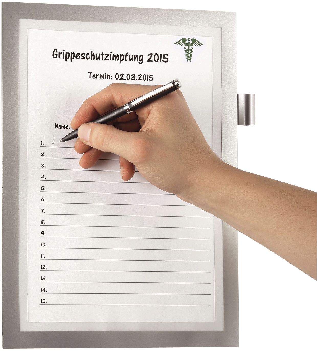 Informationsrahmen DURAFRAME® NOTE - A4, metallic silber