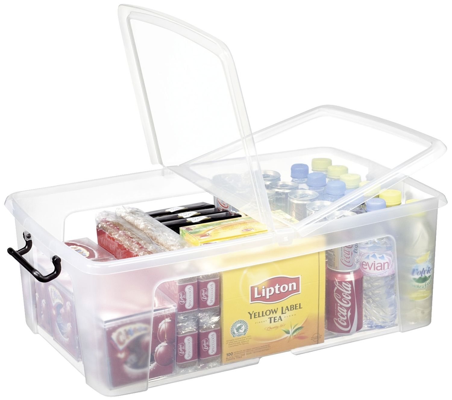 Aufbewahrungsbox Cep strata 2006730110 mit Doppel-Klappdeckel, 24 Liter, transparent