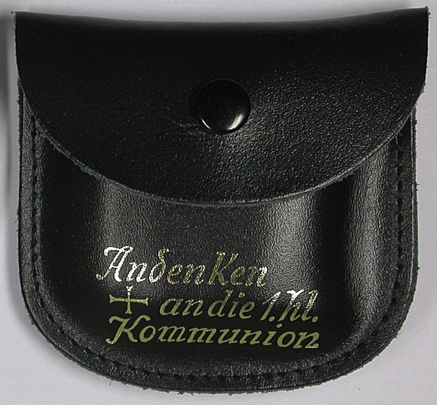 Rosenkranzetui - Leder, 7,5 x 6,5 cm, schwarz
