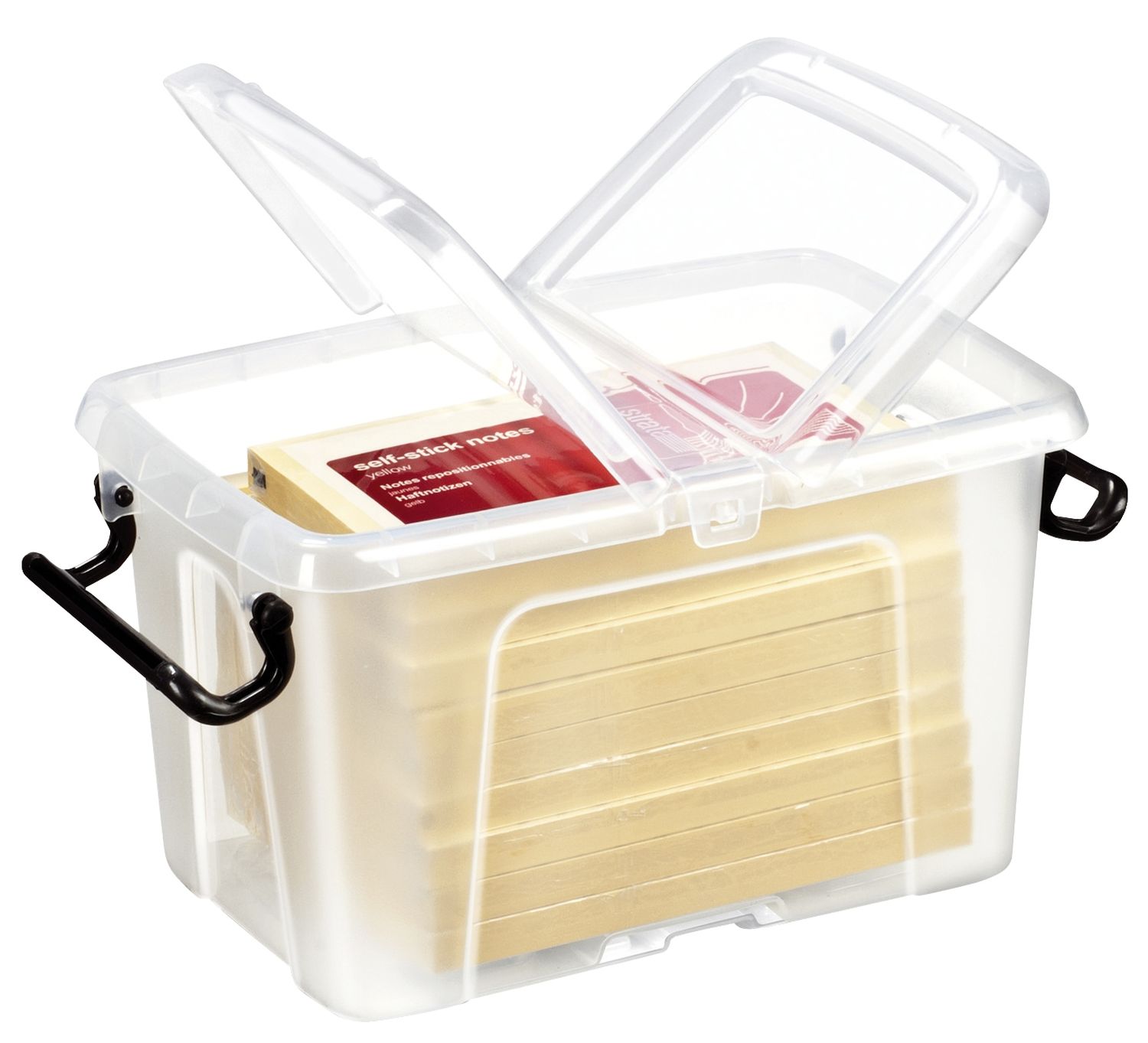 Aufbewahrungsbox Cep strata 20068001101mit Doppel-Klappdeckel und Rollen, 1,7 Liter, transparent