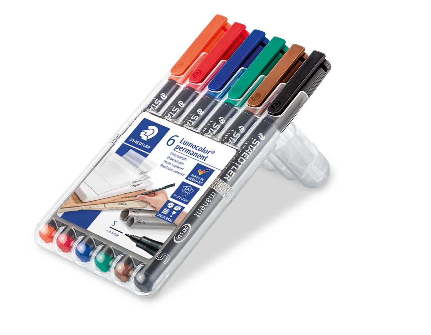 Feinschreiber Universalstift Lumocolor® - permanent, S, 6 Farben