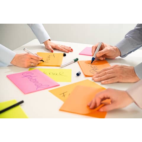 Haftnotiz Post-it Super Sticky Meeting Notes 8670-3SS-EU, 152 x 203 mm, sortiert, 3 x 70 Blatt