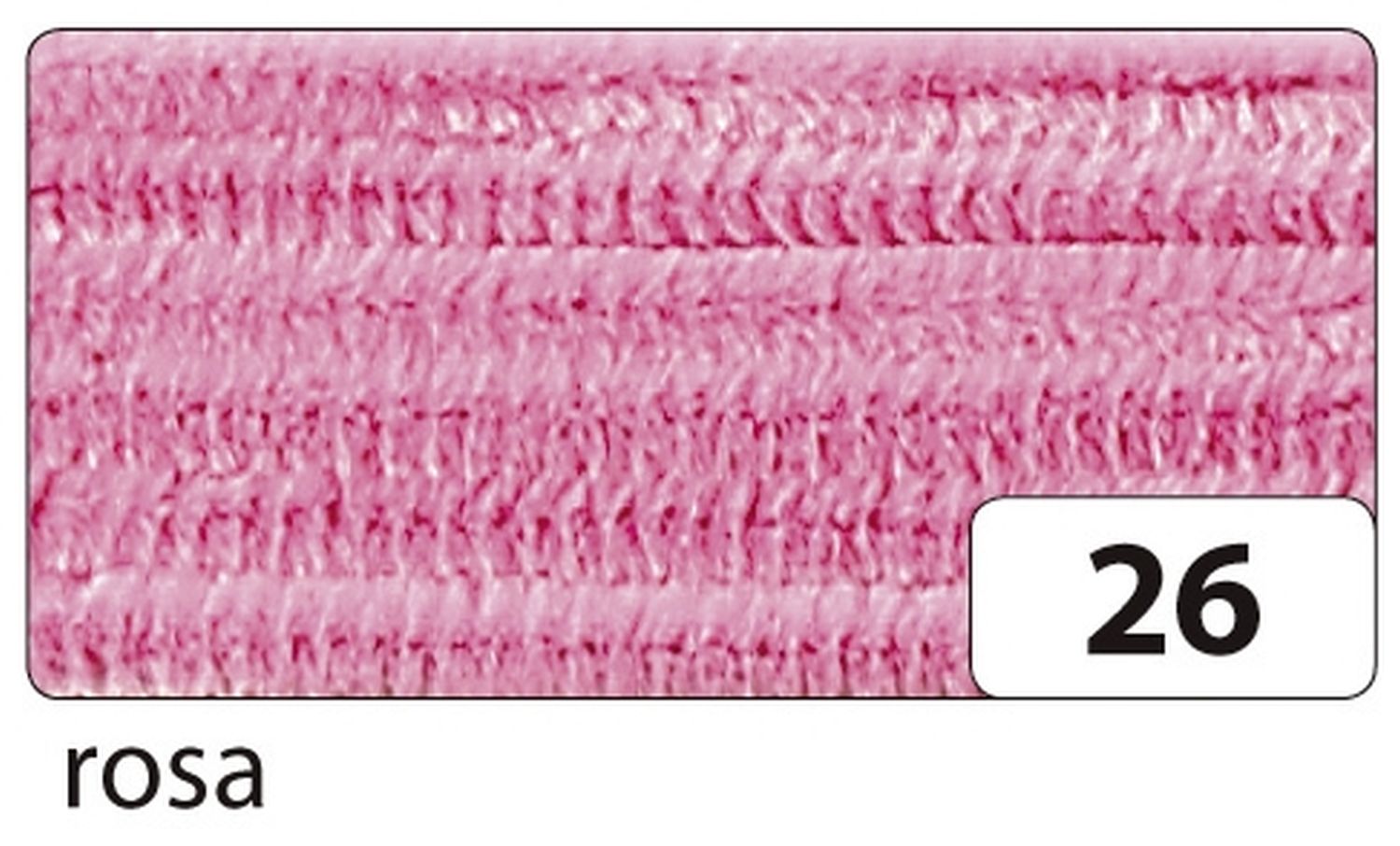 Chenilledraht - 8 mm, 10 Stück, rosa