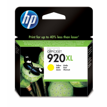 Original Tinte HP 920XL (CD974AE), ca. 700 Seiten, yellow