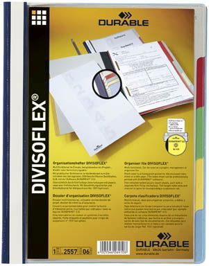 Organisationshefter DIVISOFLEX® - 5faches farbiges Register, A4, blau