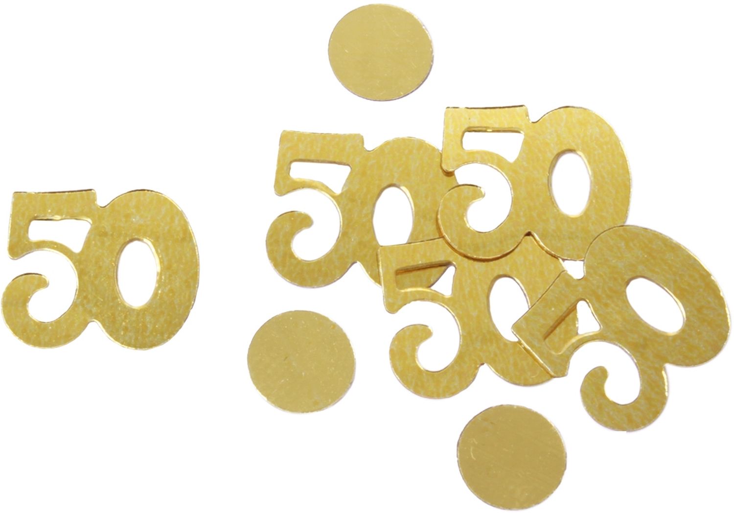 Konfetti Zahl 50 - 10 g, ca. 15 mm, gold