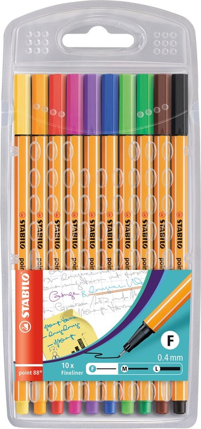 Fineliner - point 88 - 10er Pack - Standardfarben