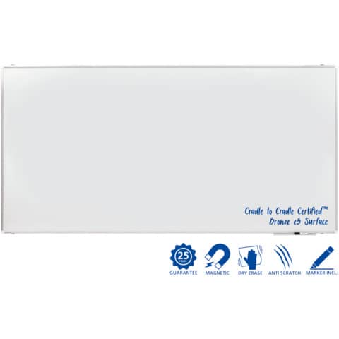 Legamaster Whiteboard Legamaster Premium Plus 7-101076, 240 x 120 cm, emalliert, Alurahmen, senk- oder