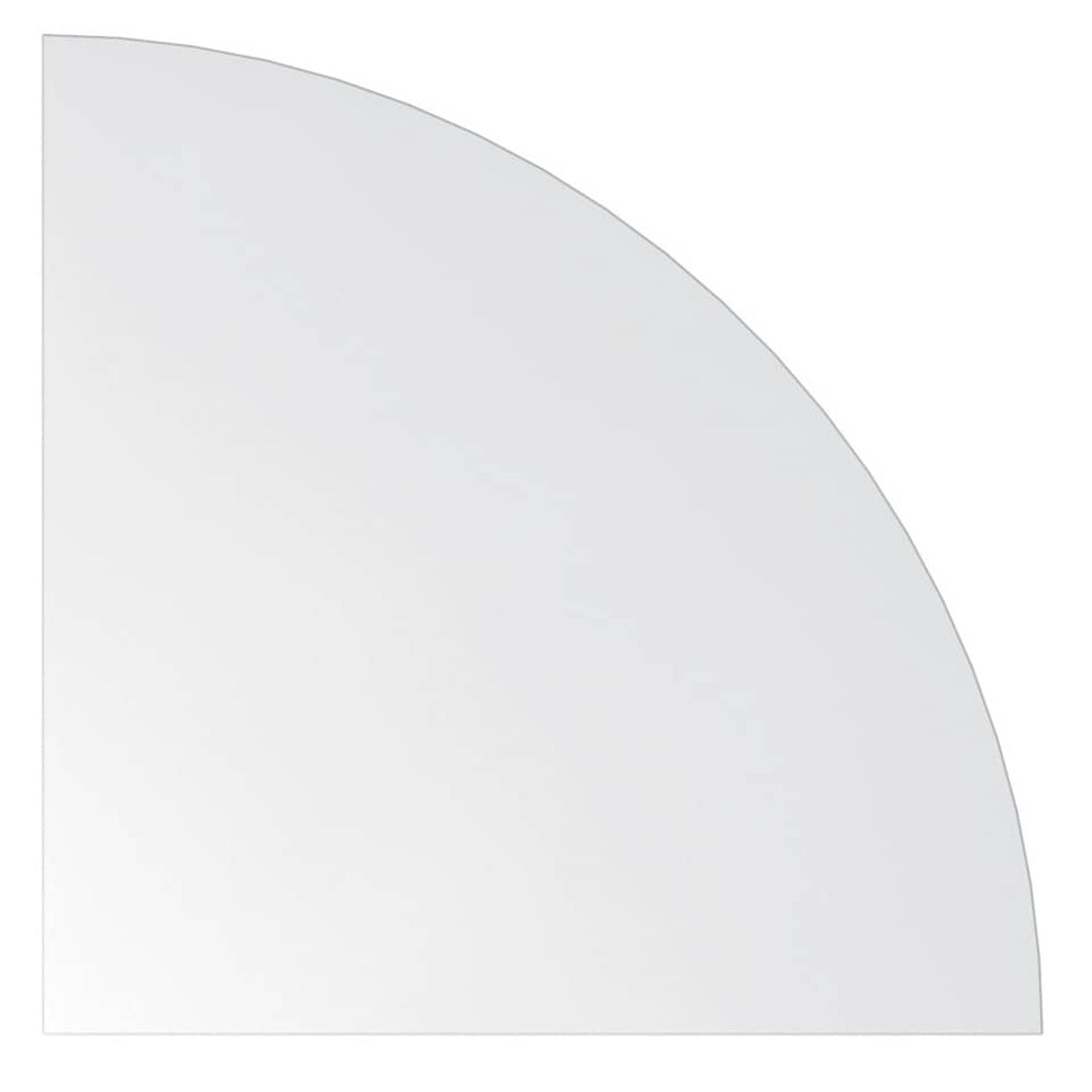 Verkettungswinkel Viertelkreis für C-Fuß-Schreibtisch - 80 x 80 cm, Weiß