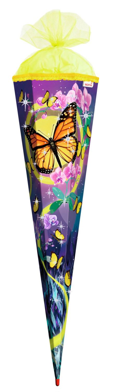 Schultüte Schmetterling - sechseckig, 85 cm