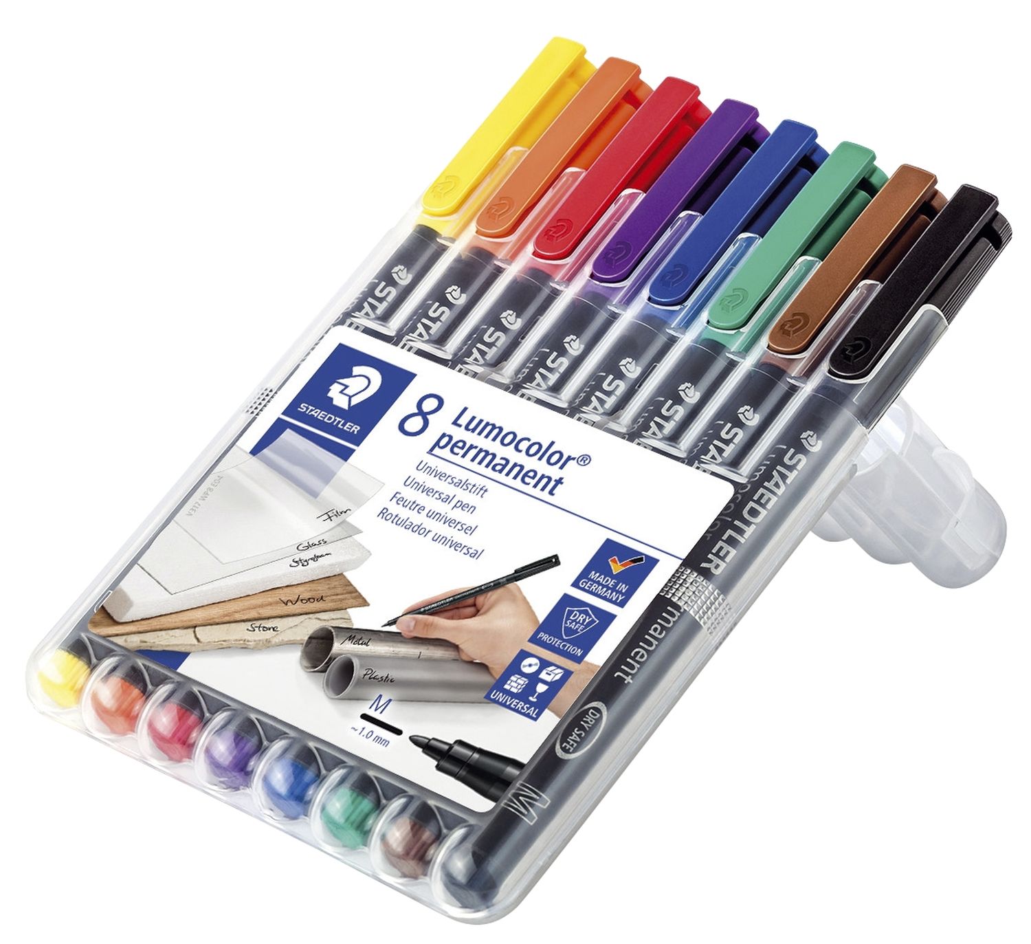 Feinschreiber Universalstift Lumocolor® - permanent, M, 8 Farben