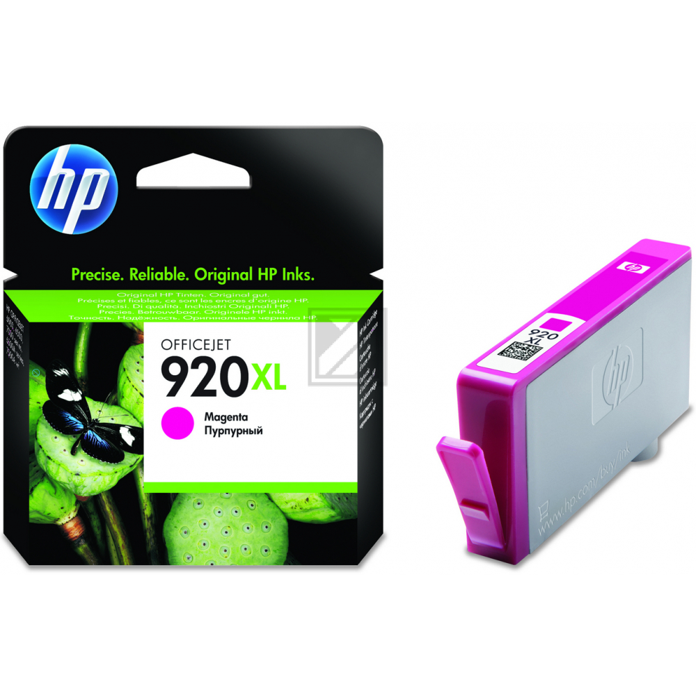 Original Tinte HP 920XL (CD973AE), ca. 700 Seiten, magenta