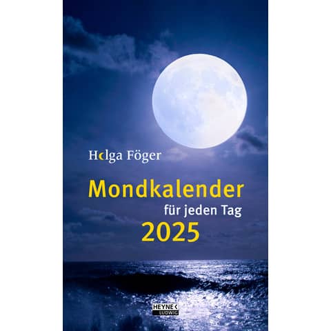 Heyne Abreißkalender Heyne 23940 Mondkalender, Jahr 2025, 1 Tag auf 1 Seite, 13,5 x 21,5 cm