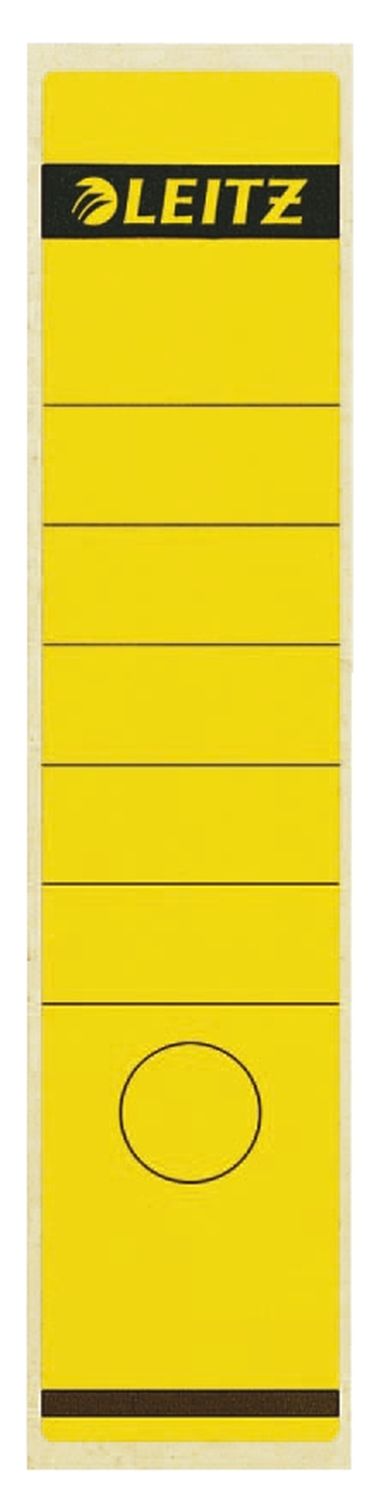 Rückenschilder Leitz 1640-10-15, lang/breit 61 x 285 mm, 100 Stück, gelb