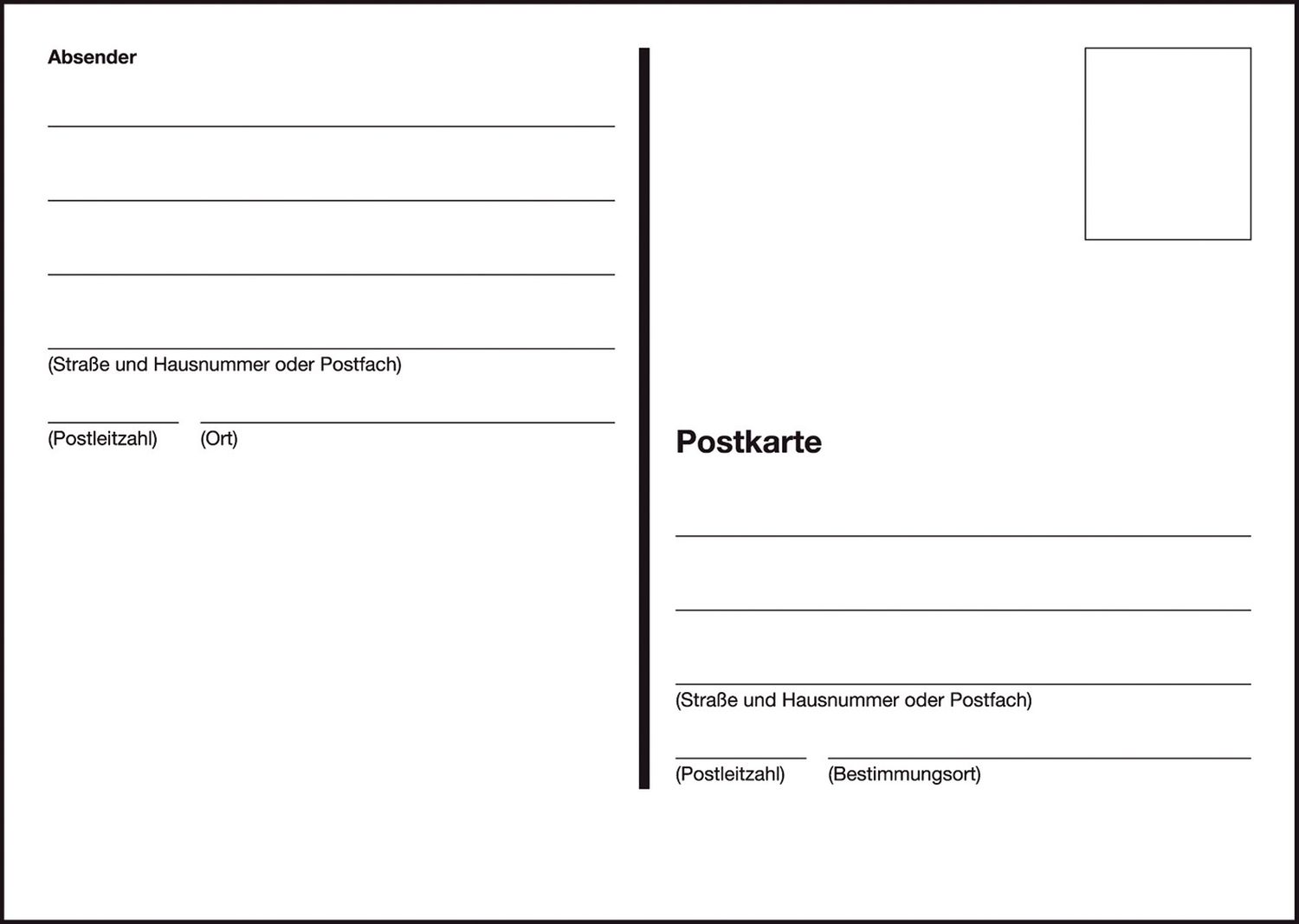 Postkarten-Heft, A6 , 10 Blatt