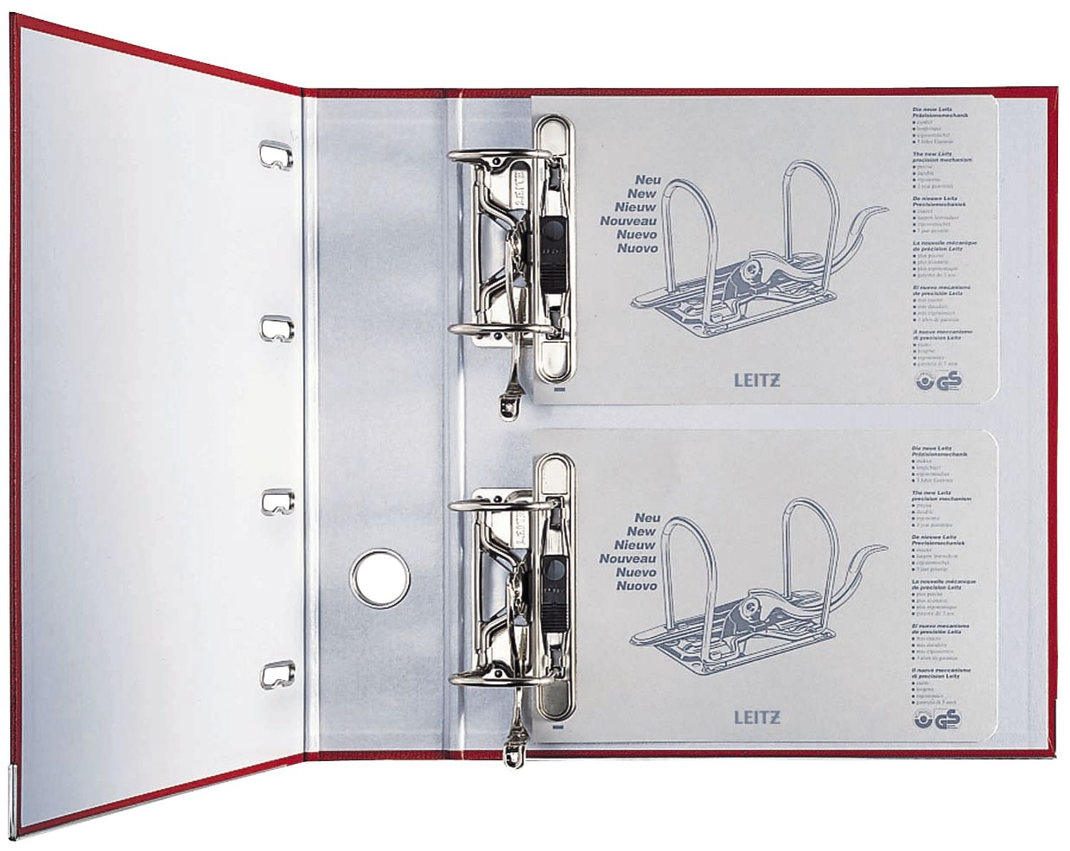 Doppelordner Leitz 1012-00-25 2 x DIN A5 quer, Plastik, breit 75 mm, rot