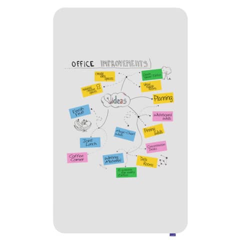 Whiteboard Legamaster Essence 7-107094, 119,5 x 200 cm, emalliert, Rahmenlos, senk- oder waagerechte Wandbefestigung