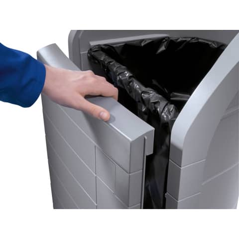 Hailo Mülleimer Heilo ProfiLine WSB Design XXXL 0912-060, 120 Liter, grau