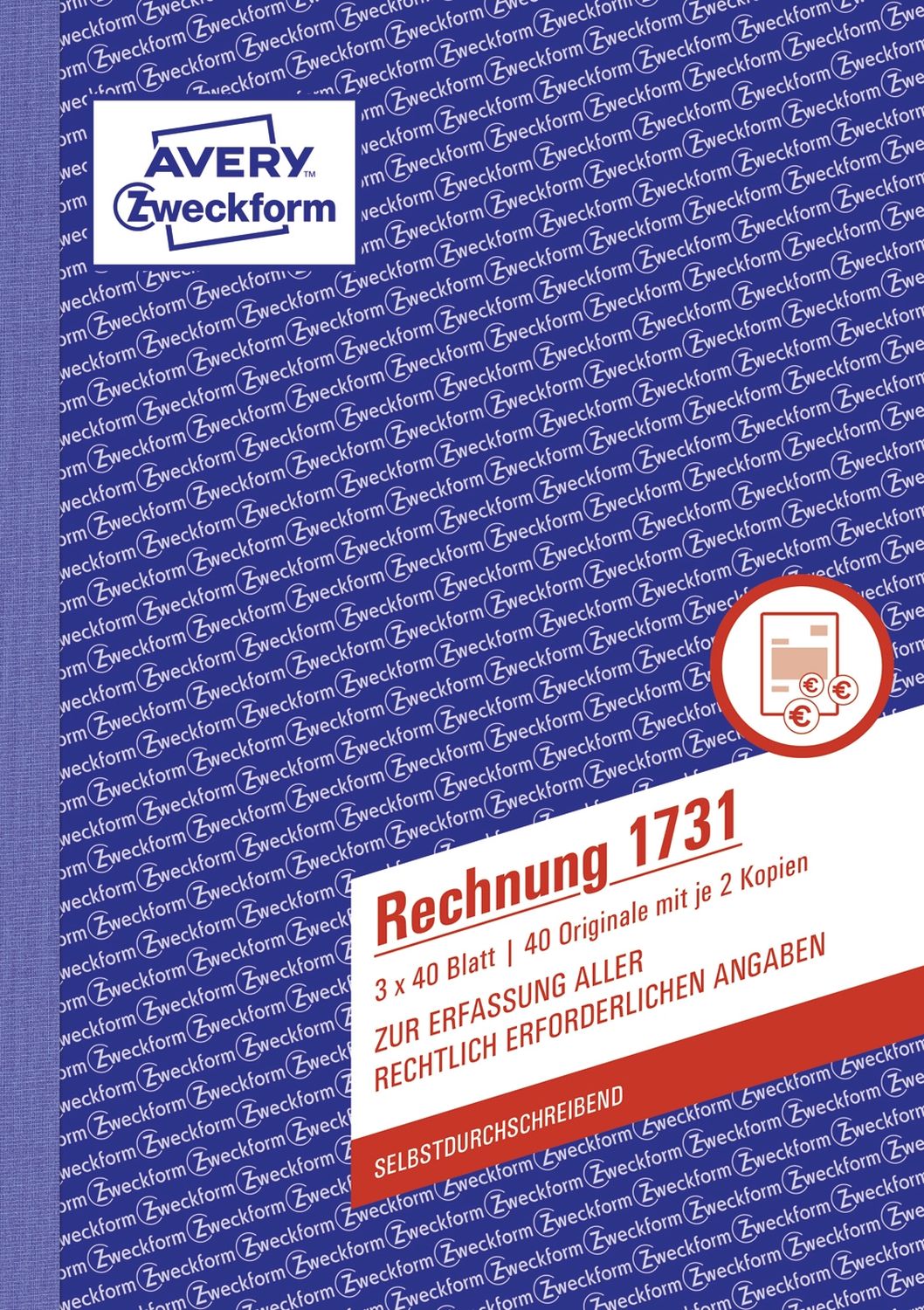 1731 Rechnung, DIN A5, selbstdurchschreibend, 3 x 40 Blatt, weiß, gelb, rosa