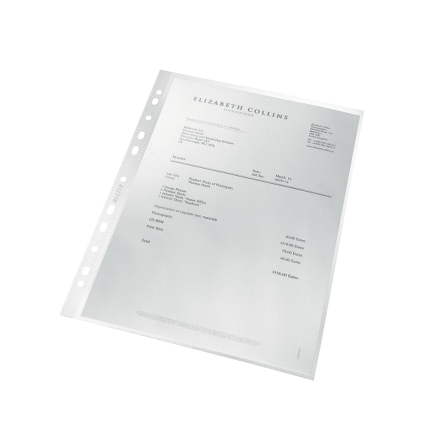 Prospekthülle Leitz recycle 4791-00-03, DIN A4, 0,10 mm, genarbt, dokumentenecht