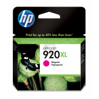 HP (Hewlett Packard) Original Tinte HP 920XL (CD973AE), ca. 700 Seiten, magenta