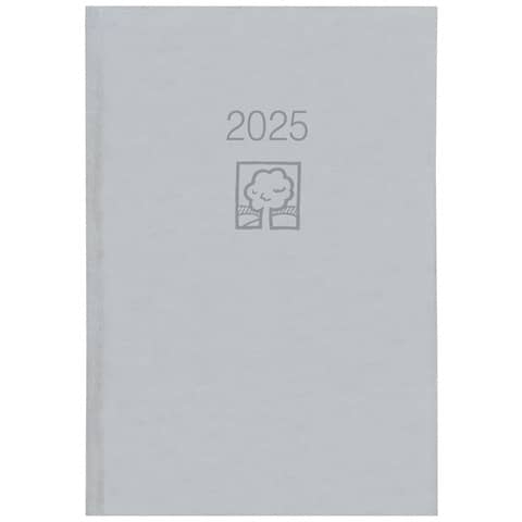 Zettler Buchkalender Zettler 876 Recycling 602523, Jahr 2025, 1 Tag auf 1 Seite, DIN A5 (15 x 21 cm) grau