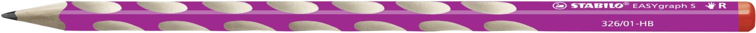 Schmaler Dreikant-Bleistift für Rechtshänder - EASYgraph S in pink - Härtegrad HB - Einzelstift