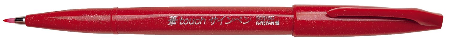 Kalligrafiestift Sign Pen Brush - Pinselspitze, rot