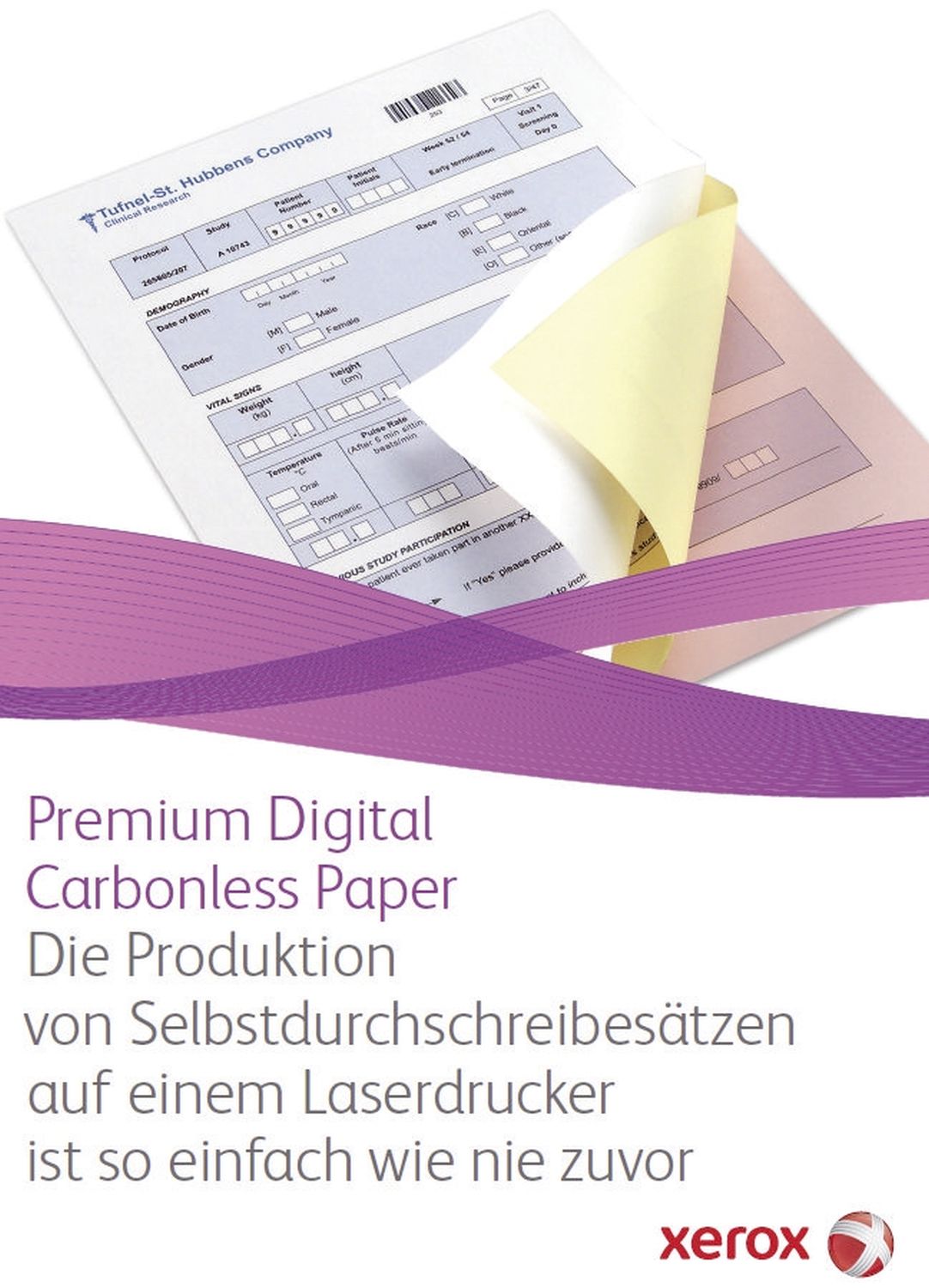 Durchschreibepapier Premium Digital Carbonless 003R99111, 4-fach, DIN A4, weiß/gelb/rosa/blau, 500 Blatt