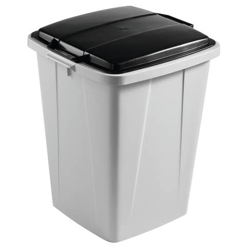 Mülleimer Durable Durabin LID 90 VEH2012033, 90 Liter, grau/schwarz