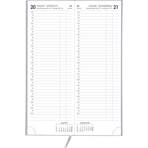 Zettler Tischkalender Zettler 808, 602514 Vormerkkalender, Jahr 2025, 1 Tag auf 1 Seite, 10,4 x 29,4 cm,