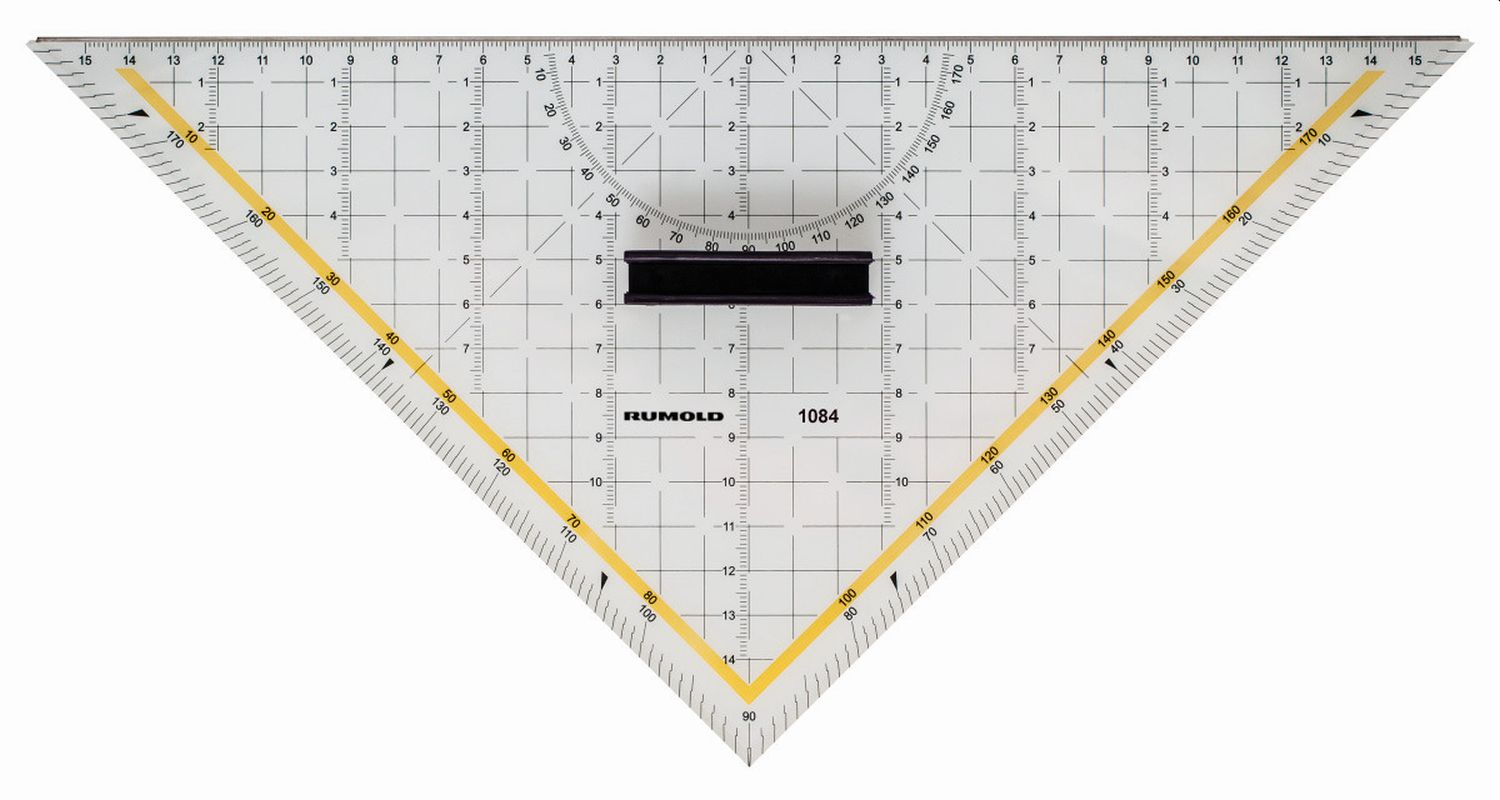 Geometriedreieck - 320 mm, Schneidekante, Griff