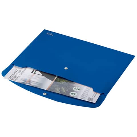 Leitz Dokumententasche Leitz Recycle 4678-00-35 mit Druckknopf, für ca. 150 Blatt DIN A4, blau