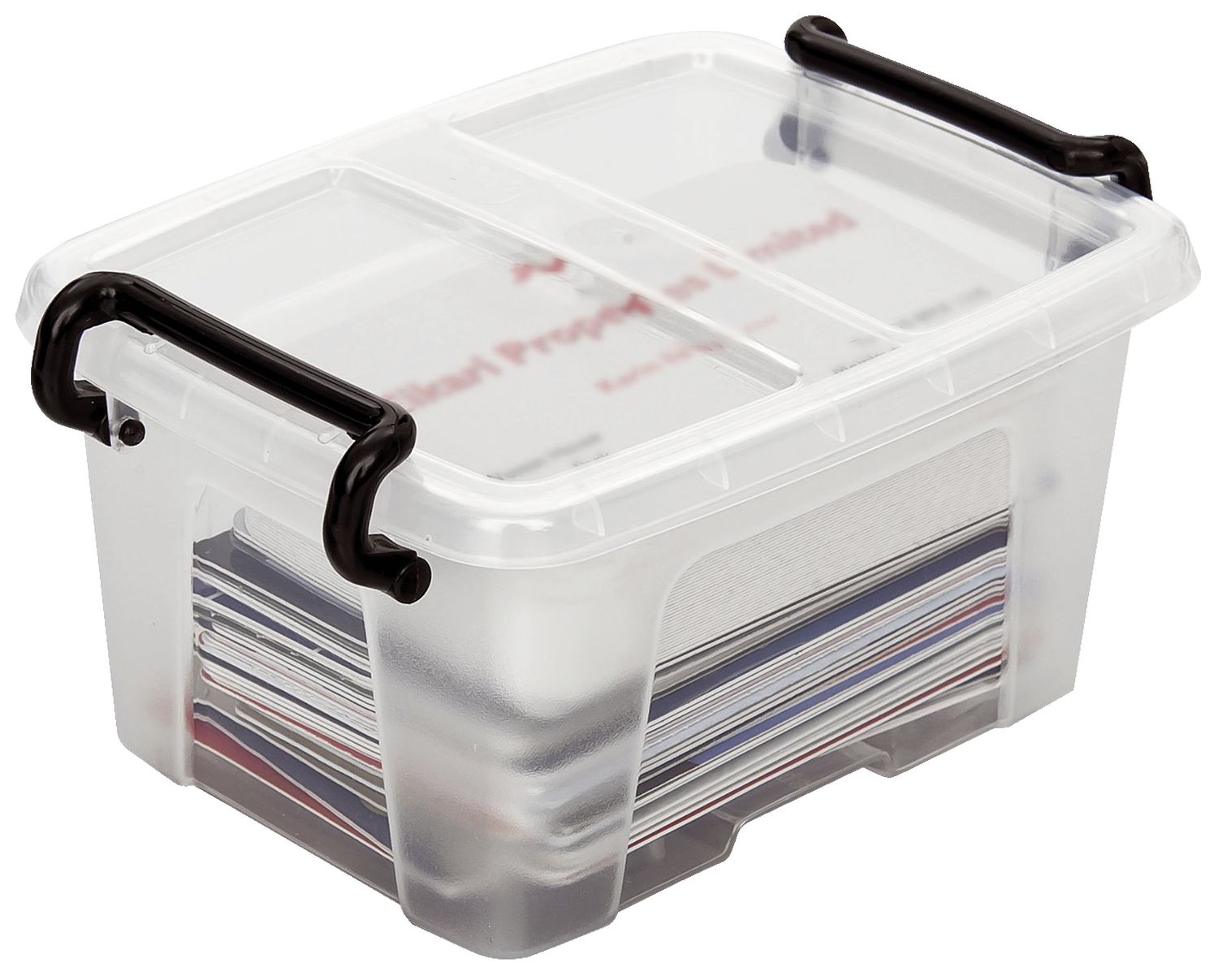 Aufbewahrungsbox Cep strata 20068001101mit Doppel-Klappdeckel und Rollen, 1,7 Liter, transparent