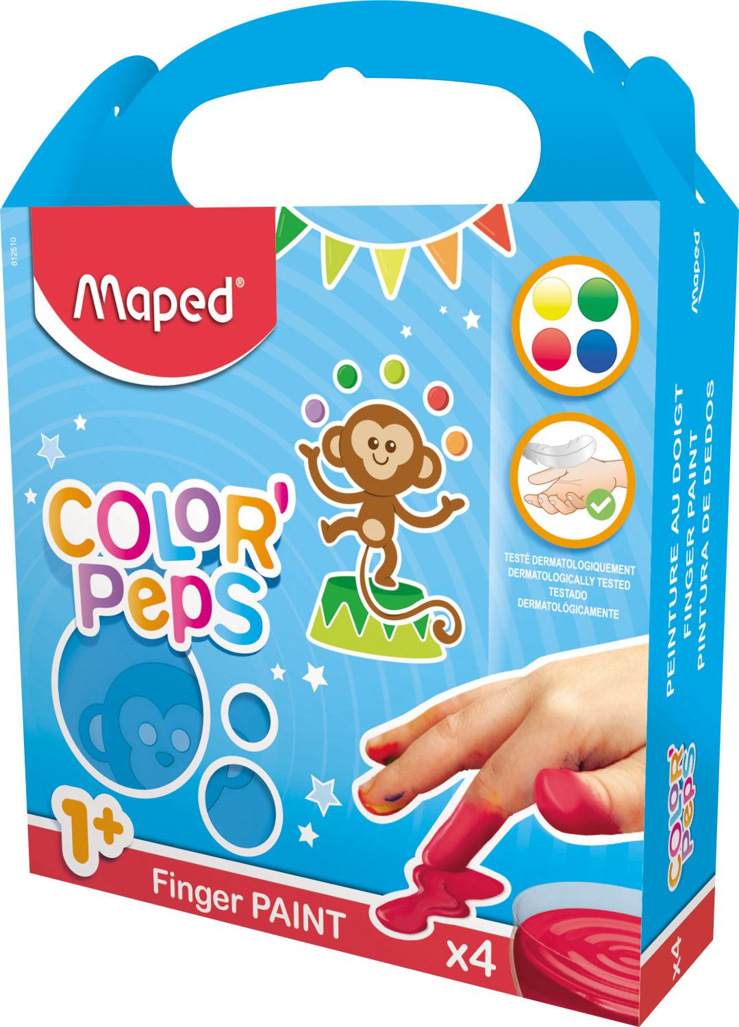 Fingerfarben-Set Color'Peps - 4x 80ml sortiert