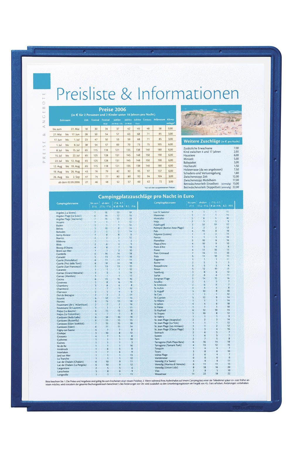 Sichttafel SHERPA® PANEL A4, dunkelblau