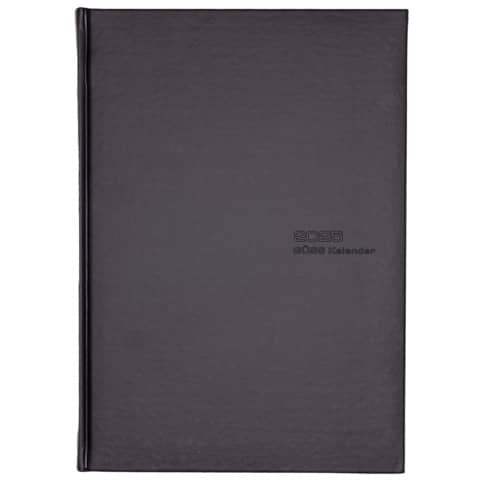 Güss Buchkalender Güss 58990 Planungsbuch, Jahr 2025, DIN A4 (21 x 29,7 cm),  1 Tag auf 1 Seite, schwarz