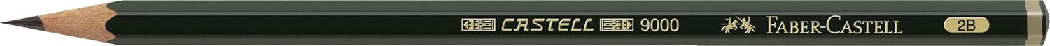 Bleistift CASTELL® 9000 - 2B, dunkelgrün