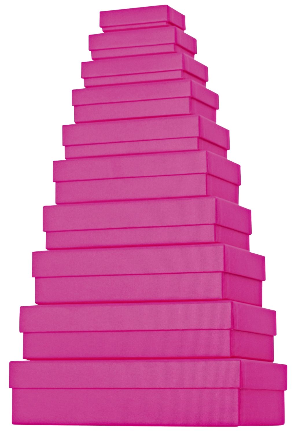 Geschenkkarton - 10 tlg., flach, pink