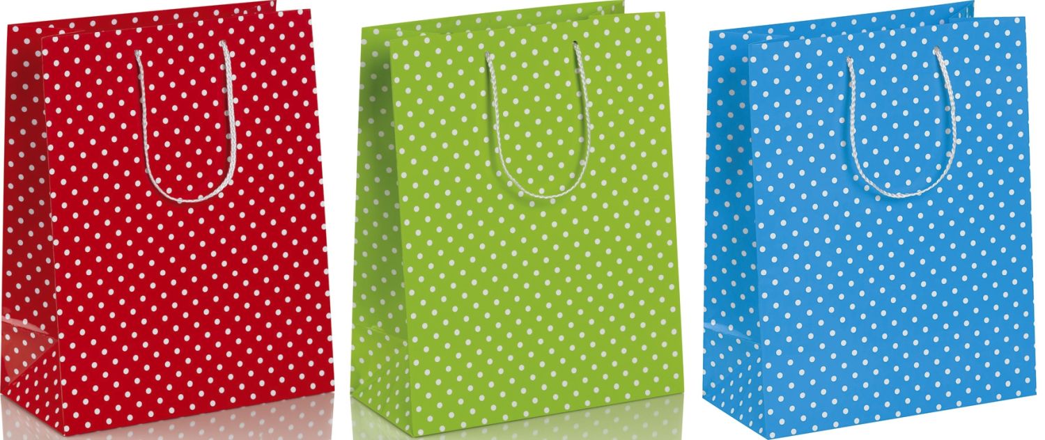 Geschenktragetasche - 3 Farben, sortiert, groß