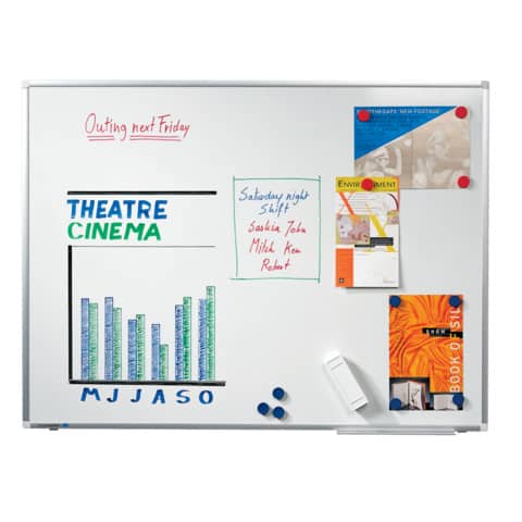 Legamaster Whiteboard Legamaster Premium Plus 7-101076, 240 x 120 cm, emalliert, Alurahmen, senk- oder