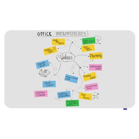 Whiteboard Legamaster Essence 7-107075, 120 x 200 cm, emalliert, Rahmenlos, senk- oder waagerechte Wandbefestigung